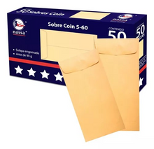 50 Sobres Nómina Dinero Coin 5-44 Nassa 8.8 X 16.4cm 90g