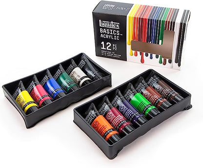 Pintura Acrílica Basics Set 12 Colores Tubo 22ml Liquitex