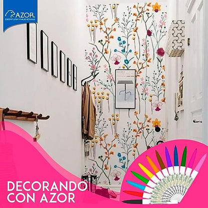 Plumones Azor Base Agua Lavables Dibujo Aquarelo Junior 12