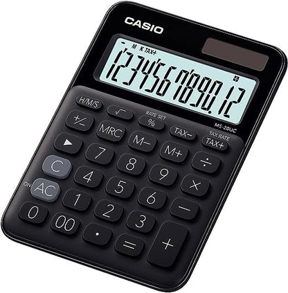 Calculadora Mini de Escritorio Casio Ms-20uc 12 Dígitos Elegir Color - MarchanteMX