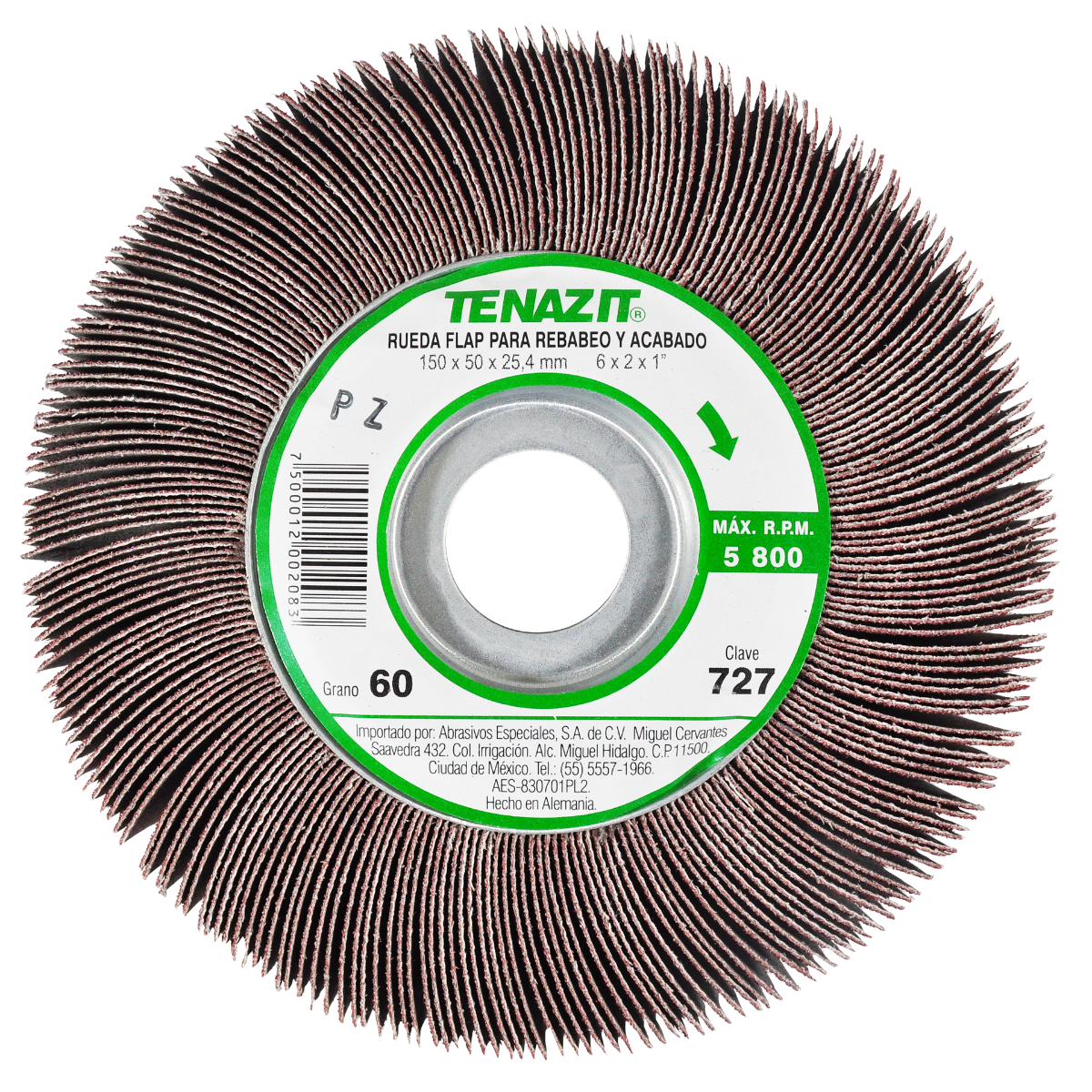 Rueda Flap Tenazit Premium con Centro Metálico, Grano 60