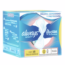 18 Toallas Femeninas Always Infinity Flexfoam Ultradelgada