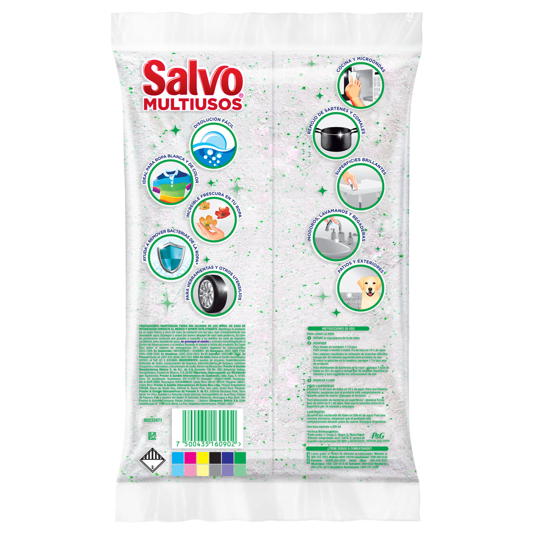 Detergente En Polvo Salvo 500gr Limon Triple Poder Multiusos