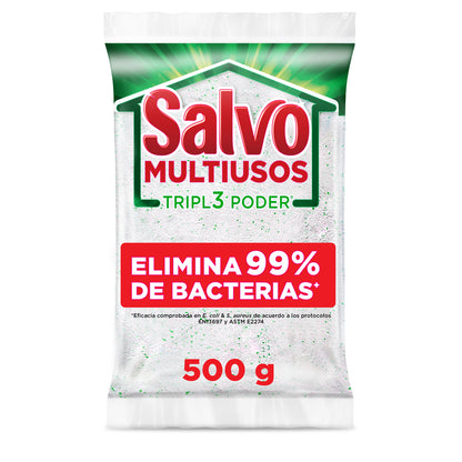 Detergente En Polvo Salvo 500gr Limon Triple Poder Multiusos