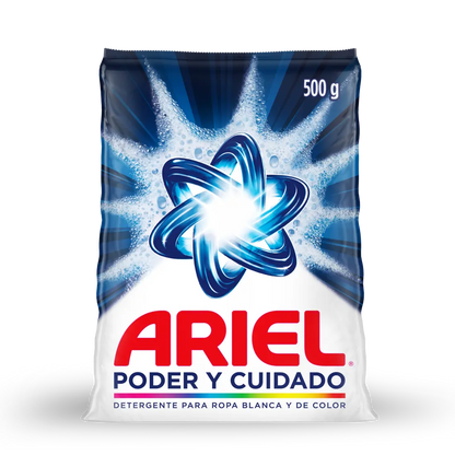 Detergente En Polvo Ariel Regular 500 Gr Ropa Aroma Original - roma - vista lateral
