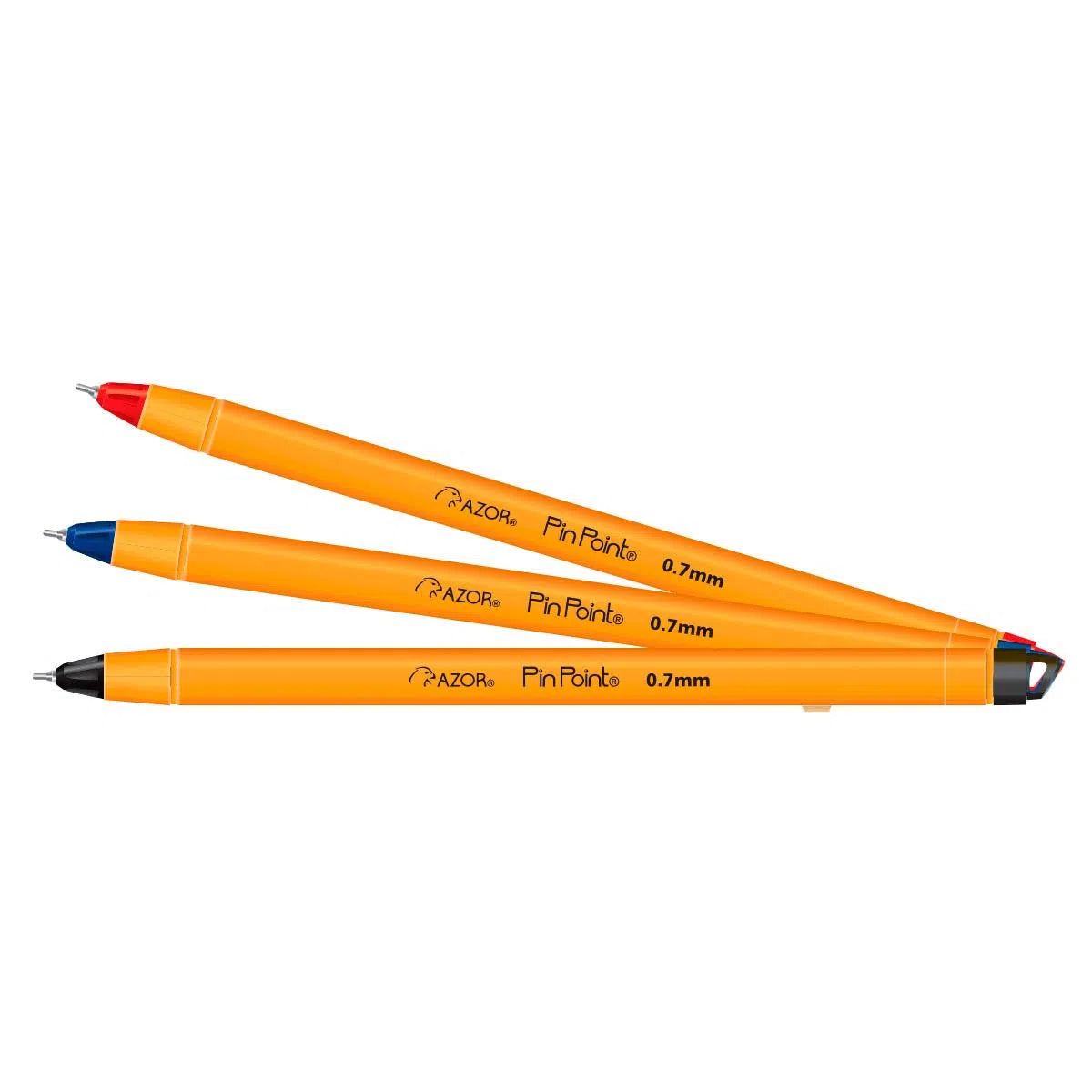 3 Cajas Boligrafos Azor Pin Point Punta Aguja 0.7mm 12 Piezas