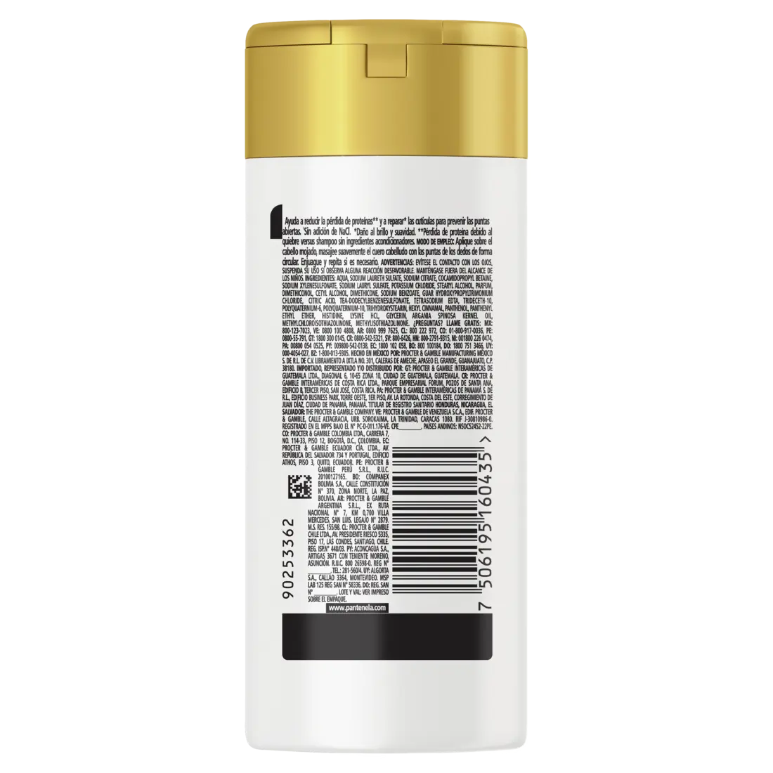 Shampoo Pantene Pro-v Restauración 100ml Sin Sal - P&amp;G - vista lateral