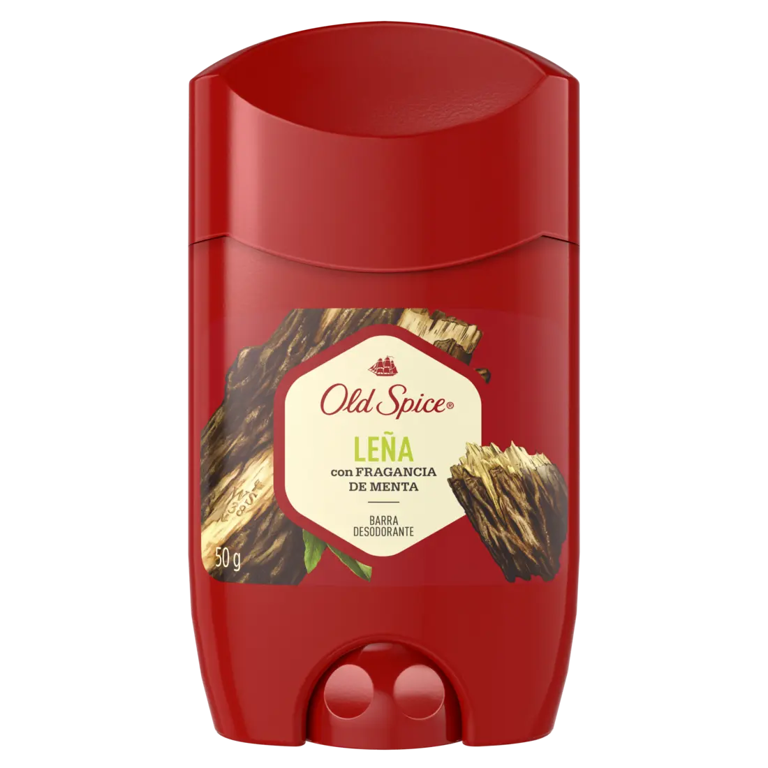 Desodorante En Barra Old Spice Leña Fragancia Menta 50 Gr - P&amp;G - vista lateral