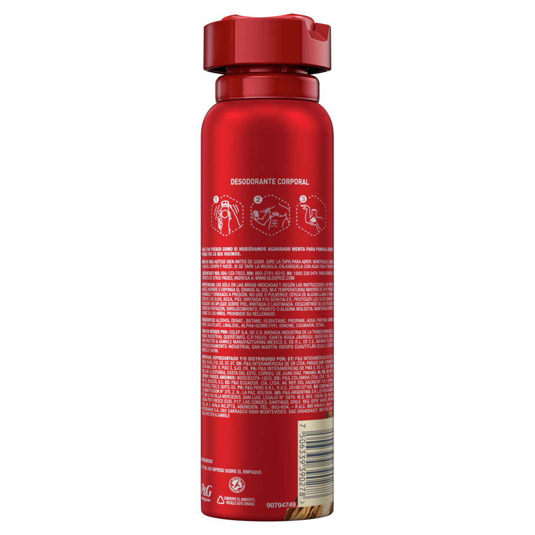 Desodorante En Aerosol Old Spice Leña 96 Gr Fragancia Menta