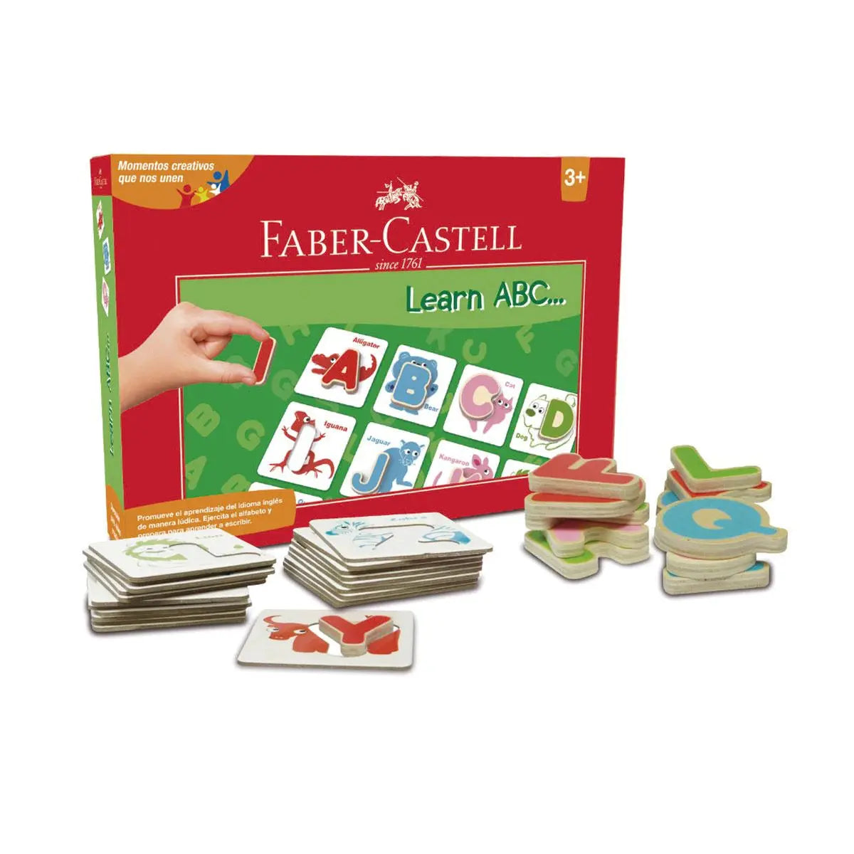 Set Creativo Juego Faber Castell Abc Aprende Alfabeto Letras - Faber Castell - vista lateral