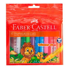 Plumones Gruesos Lavables Faber Castell Winner 12 Pz - MarchanteMX