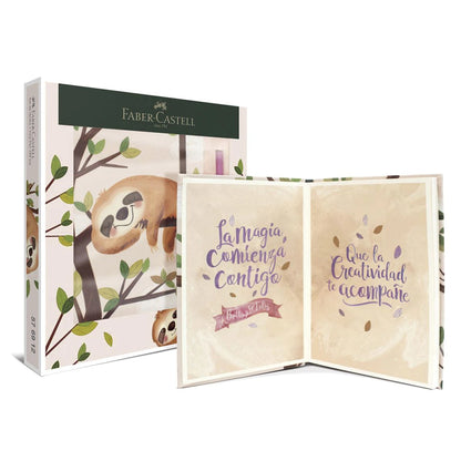 Libreta 160 hojas + Marcador Finepen Faber Castell Edición Osos - MarchanteMX