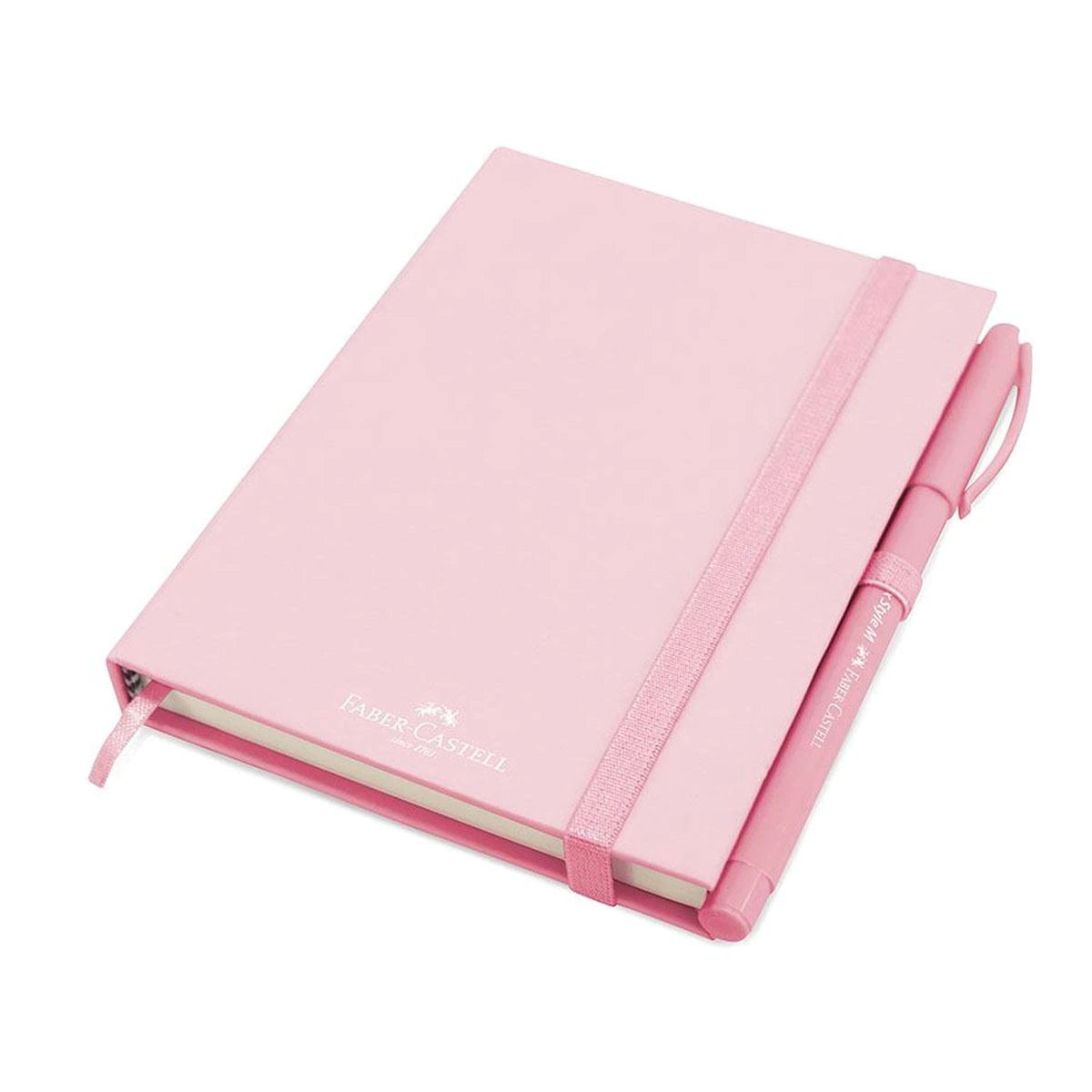 Set Mini Libreta Dibujo Rosa Pastel + Pluma Faber Castell - MarchanteMX