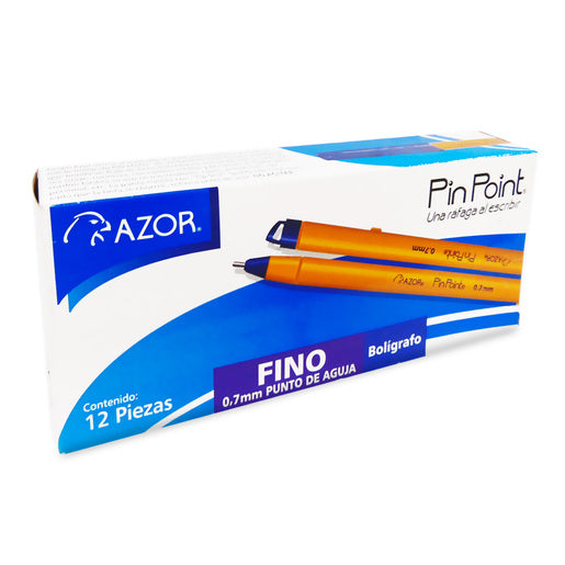 5 Cajas Bolígrafos Azor Pin Point Punta Aguja 0.7mm 12pz Elige Color - MarchanteMX
