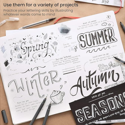 Set 12 Pz Lettering Caligrafia Arteza Principiante