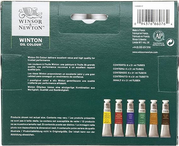 Juego 6 Pinturas Al Óleo Winton 21 Ml Winsor & Newton