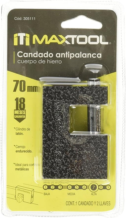 Candado Maxtool Anti‑Palanca para Cortina de Hierro
