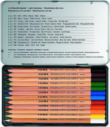 Lápices Colores Acuarelables Lyra Rembrandt Aquarell Set 12 Piezas
