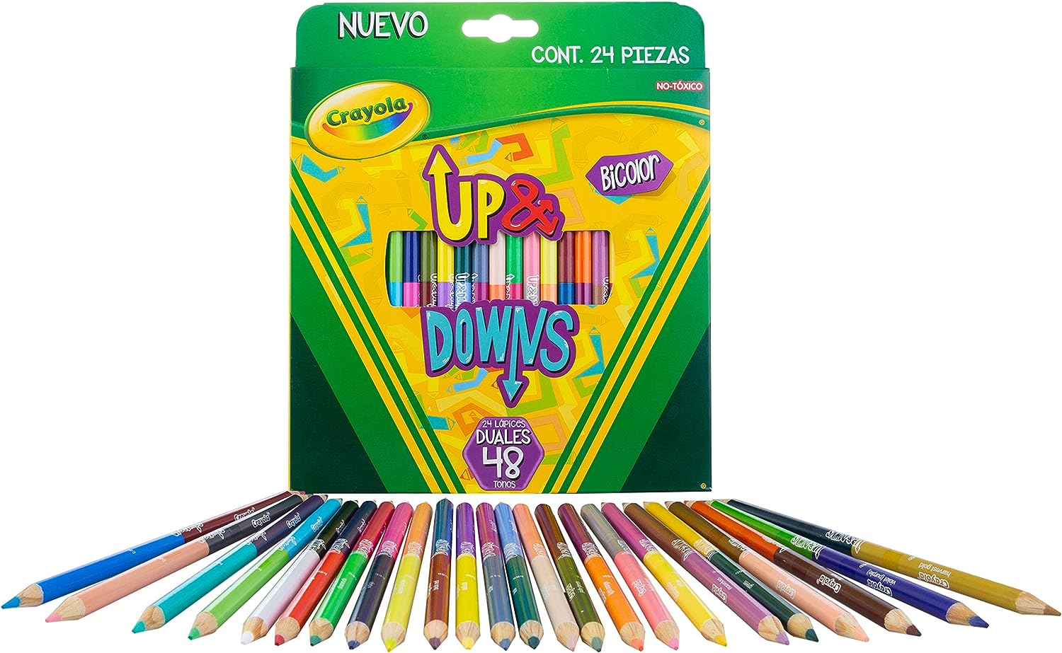 24 Lapices Color Doble Punta 48 Tonos Up & Downs Crayola