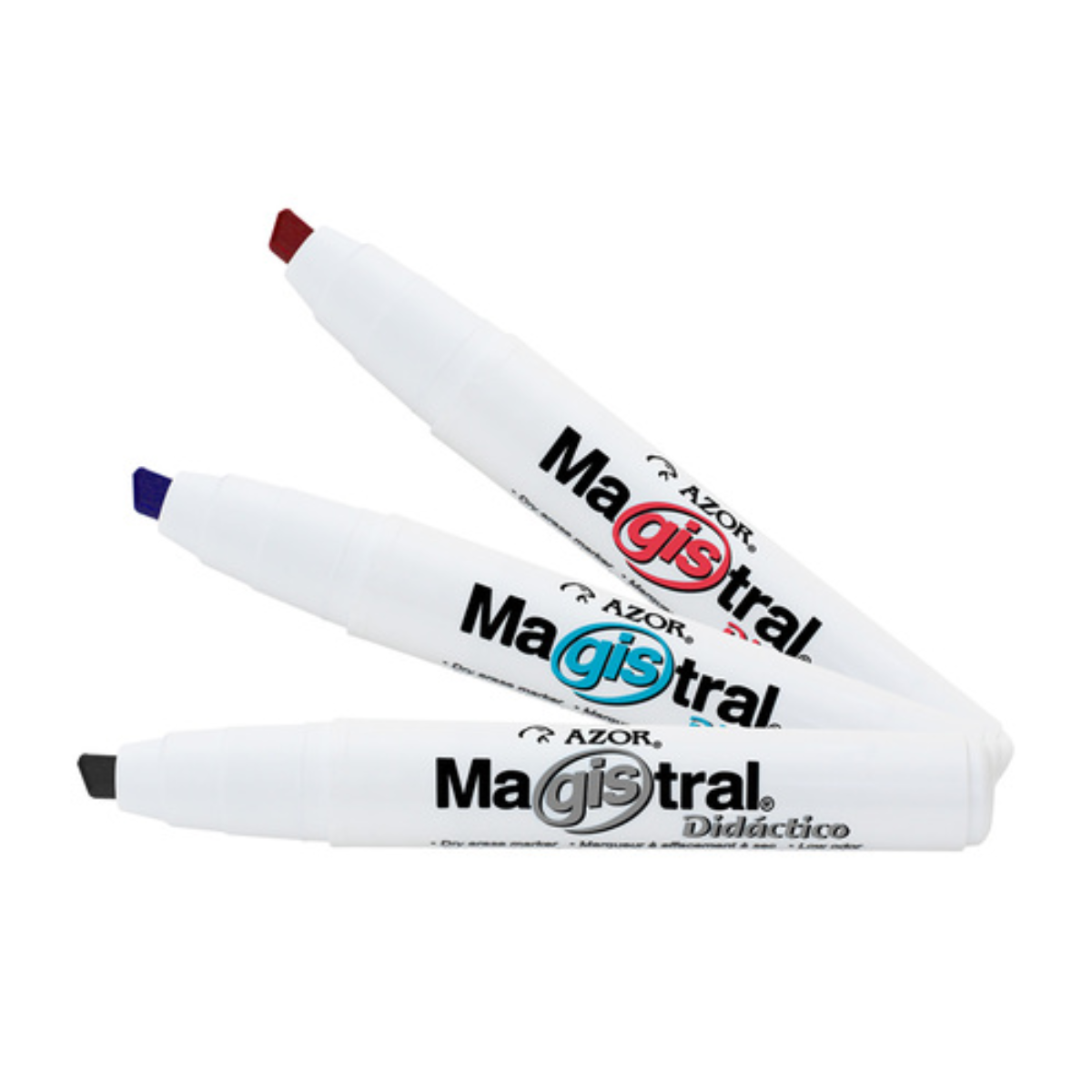 Marcadores Pizarron Blanco Azor Magistral Didactico 4 Piezas + Borrador