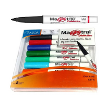Marcadores Azor Pizarron Blanco 2mm Magistral Didactico 8 Piezas