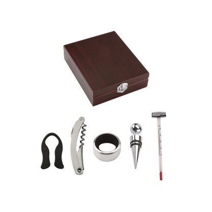 Set Vinos Promoopcion Colores Caja Madera Cerrojo Elegante