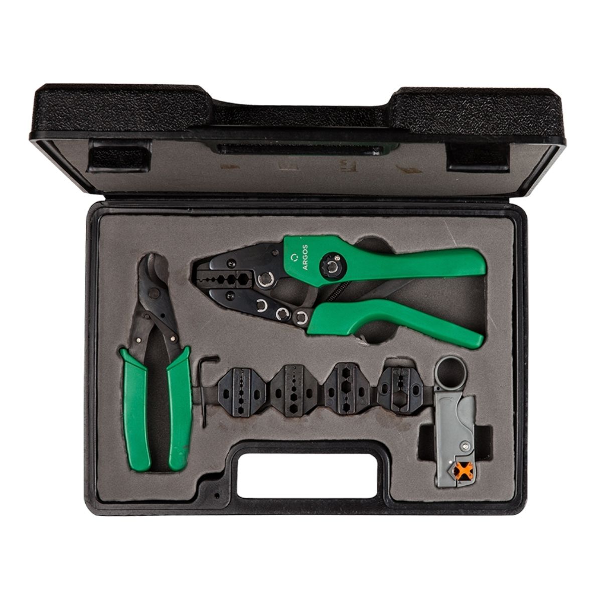 Pinzas Ponchadoras Cable Coaxial Argos Estuche