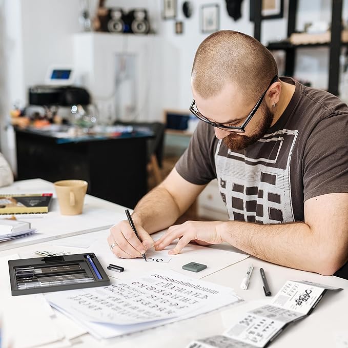 Set 12 Pz Lettering Caligrafia Arteza Principiante