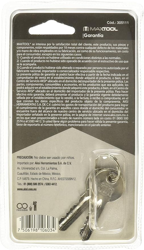 Candado Maxtool Anti‑Palanca para Cortina de Hierro