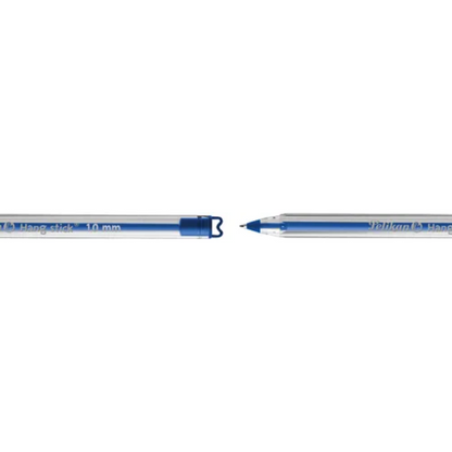 Caja 12 Boligrafos Hang Stick Pelikan Azul Punta Mediana