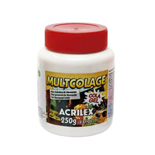 Pegamento Multicolage Artesanal  Acrilex Decoupage 250 ml - Roel - vista lateral