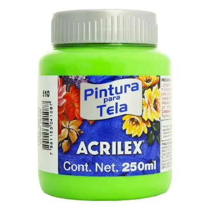 Pintura Tela Acabado Mate Acrilex 250 Ml Varios Colores Verde Hoja - Roel
