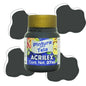 Pintura Acrilica Metalizada Tela Acrilex 37ml Color a Escoger Negro - Roel - vista lateral