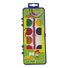 Acuarela Escolar 12 Pastillas Colores A-ink Pincel