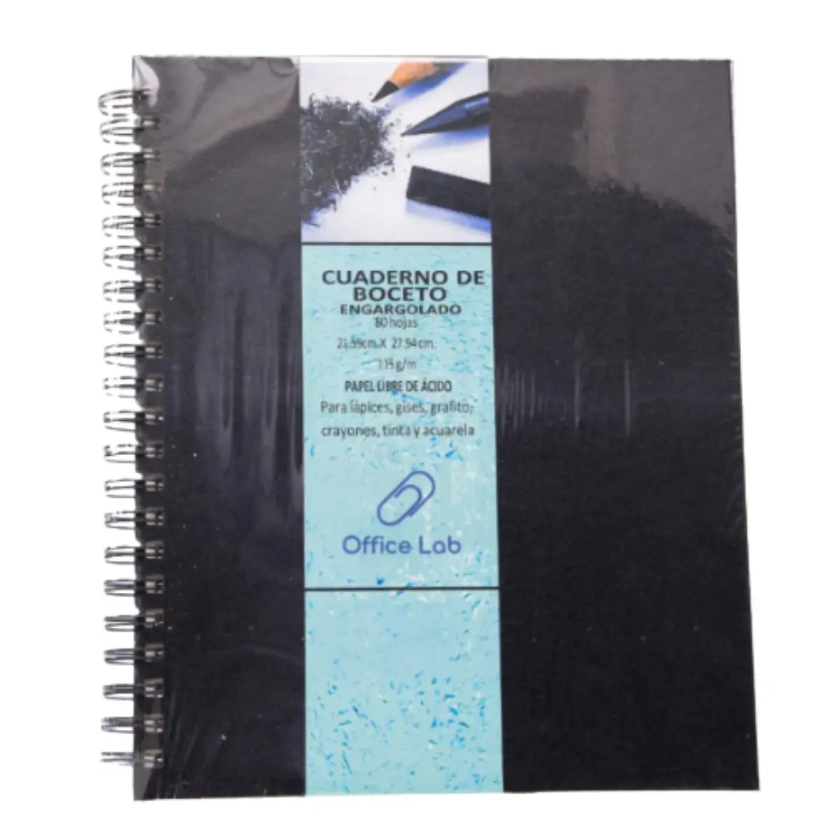 Sketchbook Arillo 21.59x27.94cm 115g 80 Hojas Dibujo Arte Office Lab