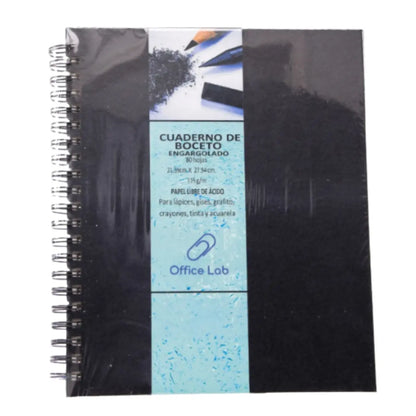 Sketchbook Arillo 21.59x27.94cm 115g 80 Hojas Dibujo Arte Office Lab