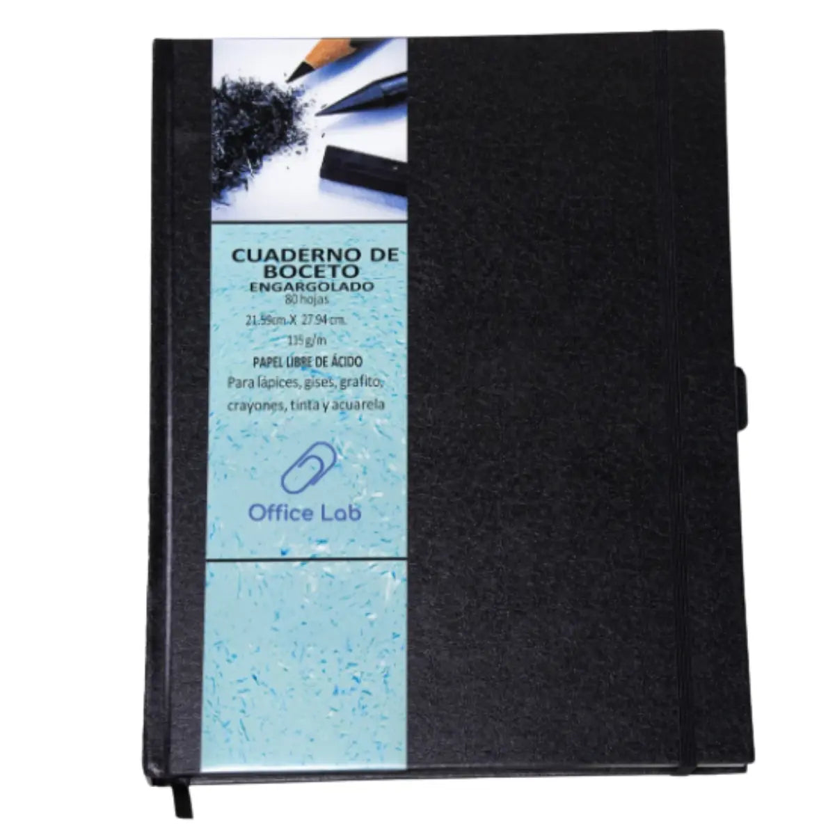 Sketchbook Boceto Engargolado 21.59x27.94cm 115g 80 Hojas Office Lab