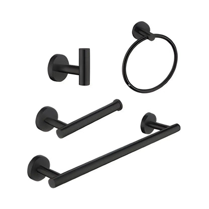 Juego Accesorios Baño 4 Piezas Meer Negro Mate - CNX - vista trasera