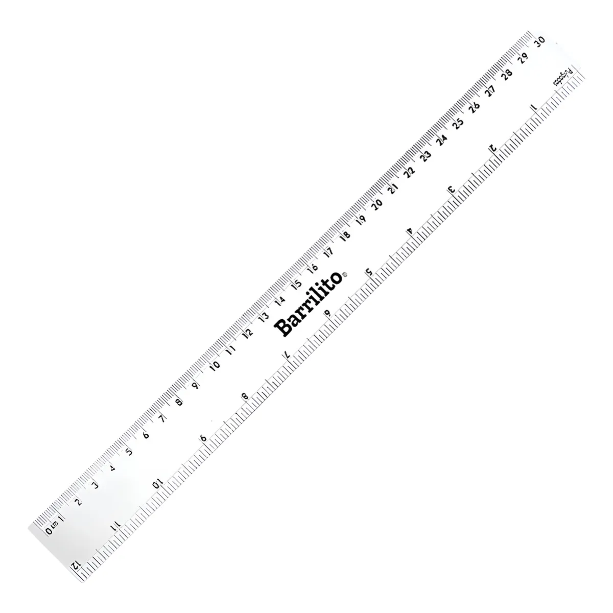 Regla Plastico 30cm Barrilito 1136 Escolar Transparente