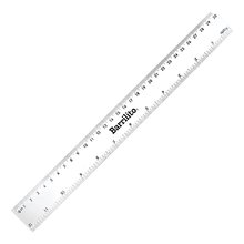 Regla Plastico 30cm Barrilito 1136 Escolar Transparente