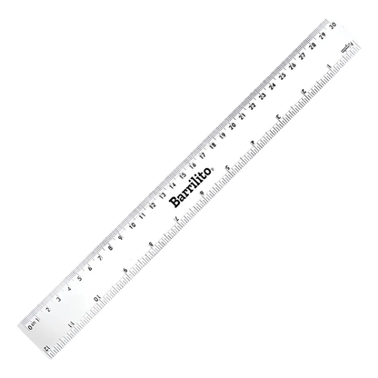 Regla Plastico 30cm Barrilito 1136 Escolar Transparente