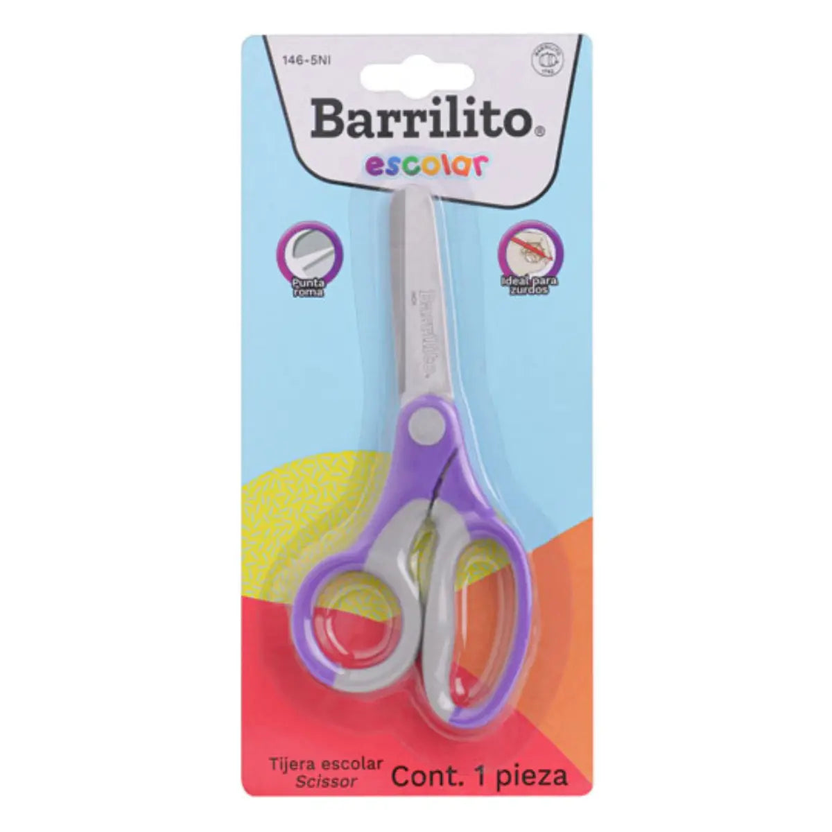 TIJERA ESCOLAR ACERO INOX ZURDO 5176 3 - ACCO - detalle