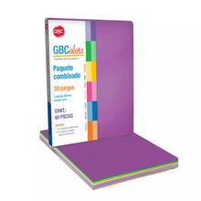 60 Cubiertas Encuadernar Gbc P3280 Varios Colores Engargolar