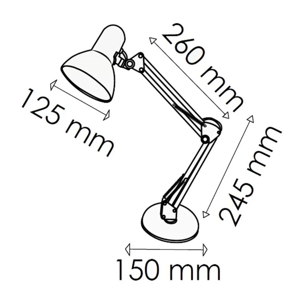 Lampara De Escritorio 2 En 1 Base E27 40 W Blanco Adir