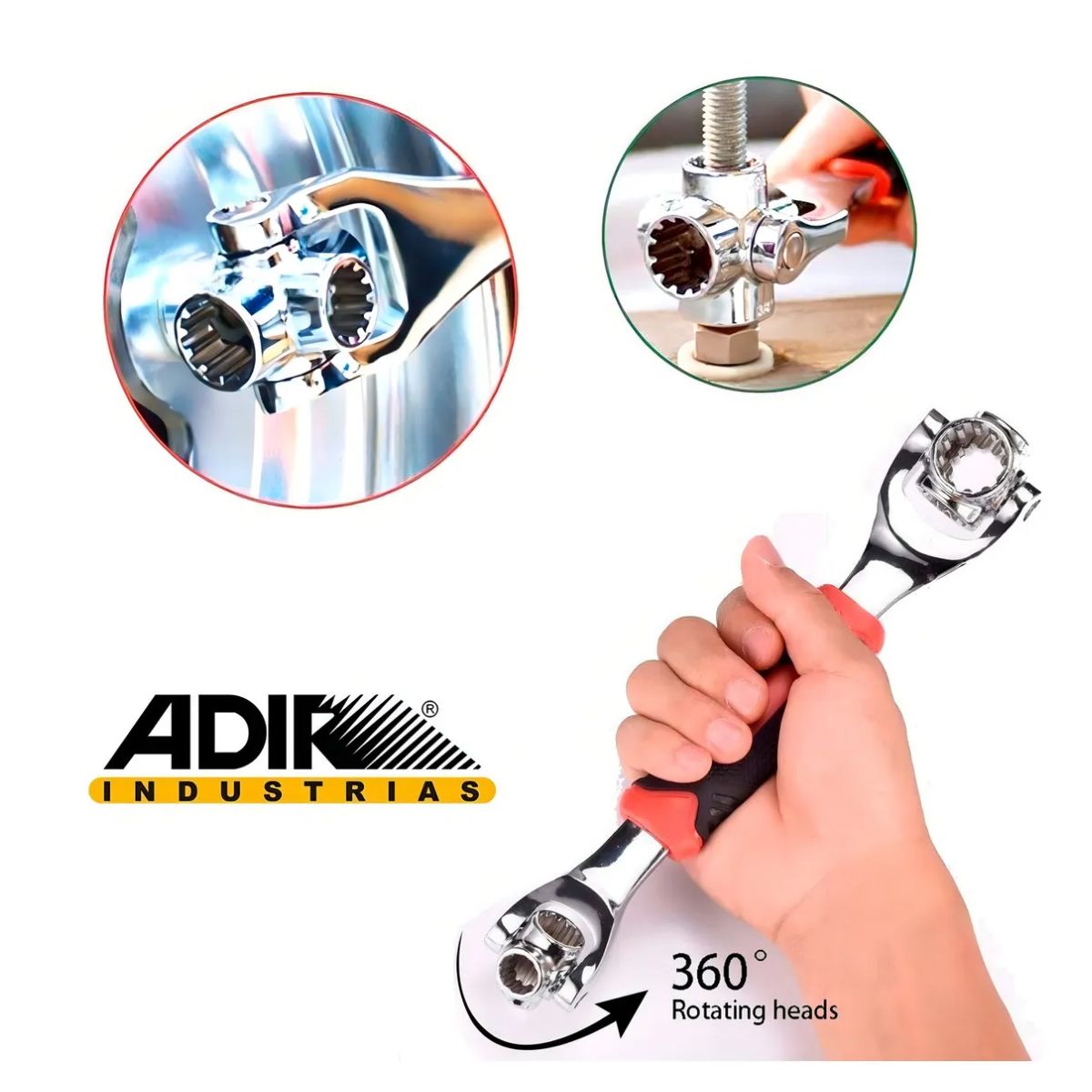 Llave De Tuercas Multiuso 48 En 1 Con Giro De 360 Adir 11523