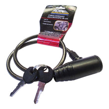 Cable Candado Adir Bicicleta 58 cm Negro Resistente