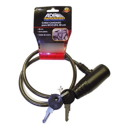 Cable Candado Adir Bicicleta 58 cm Negro Resistente