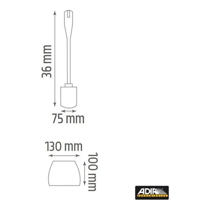 Cepillo Baño Adir Sanitario Blanco Base Cepillo