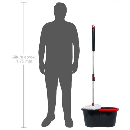 Kit Limpieza Adir Cubeta Escurridor Mop Giratorio