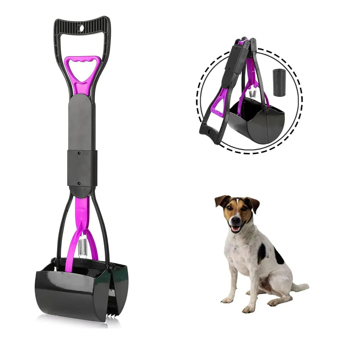 Recogedor Heces Adir Mascotas Perro Gato Rosa